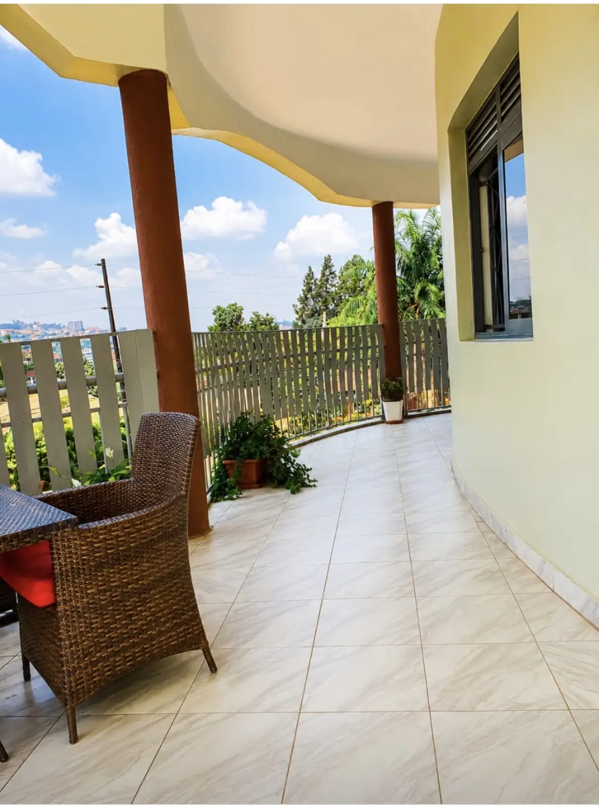Outdoor seating area at NOAZ Hotel Kampala